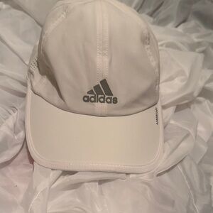 adidas White Baseball Cap with Gray Logo
